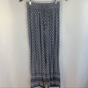 Artisan NY Pants Womens XS Pull On Elastic Waist Drawstring Straight Leg Boho